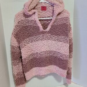 HIPPIE ROSE CHUNKY HOODED PULLOVER SWEATER OVERSIZED SIZE S